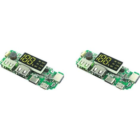 2 Digitalanzeige-Lademodule für 18650 5V 2.4A Lithium-Akku drei Lademodi mit Boost-Modul (1/5)