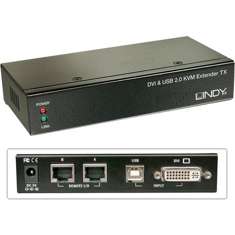 Commutateurs KVM LINDY Kit extender KVM Cat.5 Classic DVI USB audio 50m