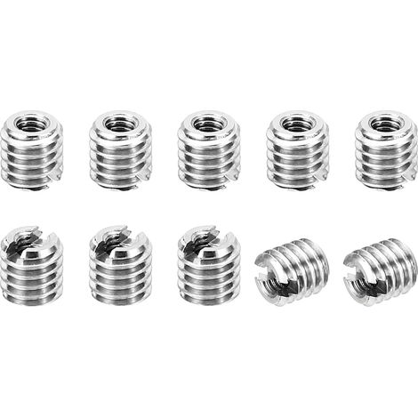 Filetage Adaptateurs Manchon Réduction Écrou Insert Fileté, 10 pcs M40.7 Mâle Vers M20.4 Femelle Réparation Insérer Écrou Vis Réducteur Conversion Inox Acier Fixation 4mm (1/5)