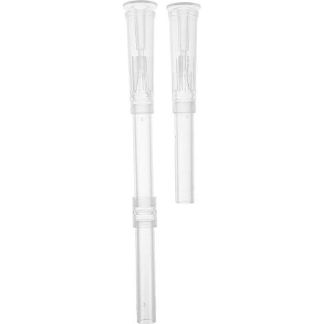 Deux buses transparentes, adaptées aux aquariums et aux fontaines – leur conception compacte améliore l'esthétique et l'aération de l'eau. (1/5)