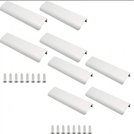(15x4cm), Lot de 8 Poignée de Meuble Invisible en Alliage D'aluminium Pour Armoires de Cuisine, Salon