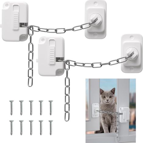 Fensterverriegelungen, Sicherheitsverriegelungen mit Schrauben, Fensterverriegelungen für Kinder- und Haustiersicherheit, verstellbare Fensterverriegelung für Türen und Schiebefenster