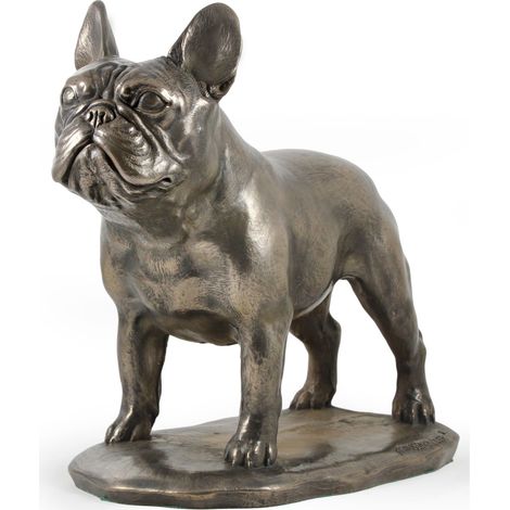 Bouledogue français - statuette de chien exclusive, design d'intérieur luxueux, édition limitée de figurines Art-Dog (1/5)