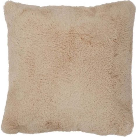 Coussin Imitation Fourrure "Cutie" 45x45cm Beige (1/2)