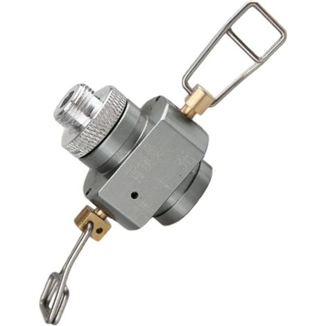 Valve gonflable à gaz portable pour réchaud de camping propane adaptateur argent cuivre