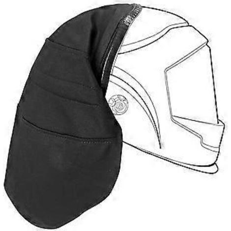 Housse de casque de soudage en coton sûr et anti-brûlure, protection intégrale du cou, couvre-chef étendu avec fermeture à pression (1/5)