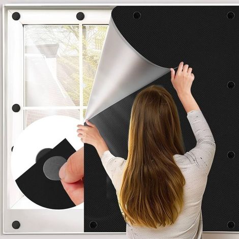 Rideau occultant magnétique sans perçage 145 x 200 cm, tissu isolant pour fenêtre de toit - Film occultant portable pour chambre d'enfant (1/4)