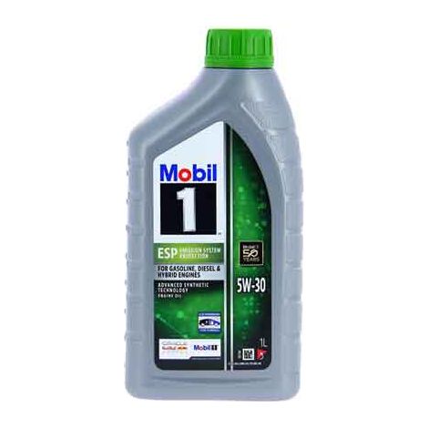 Motorölkanister - MOBIL1 - 5W30 ESP - 1 L - 4 Jahreszeiten