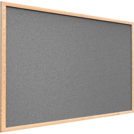 Tableau en Liège Gris avec Cadre en Bois 90x60cm
