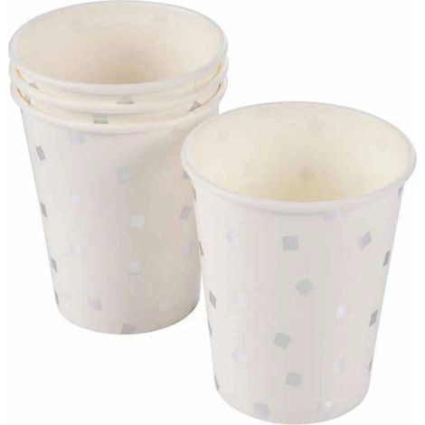 Set de 6 gobelets en papier Silver
