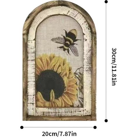 Rabbit Wall Art - Wooden Wall Decoration - 30x20 cm - For Bathroom Bedroom Living Room - 1 Piece (1/5)