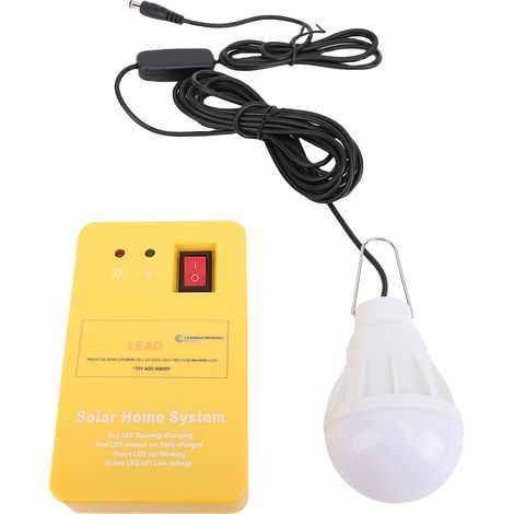 Solargenerator-Set mit USB-Ladekabel und LED-Taschenlampe für den Haus- und Außenbereich