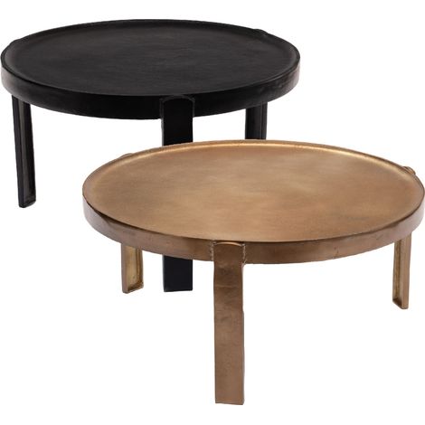 Amadeus - Lot de 2 tables basses rondes en aluminium Ø71 cm (1/5)