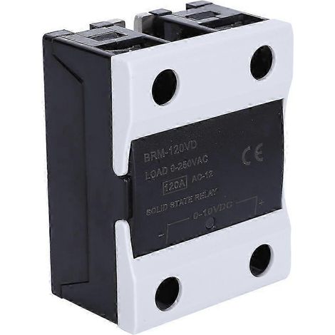 BERM SSR Halbleiterrelais mit integrierter LED-Anzeige, 4-20mA Steuerung, 0-250VAC Schaltspannung, Modell BRM-120VD, für industrielle Anwendungen. (1/4)