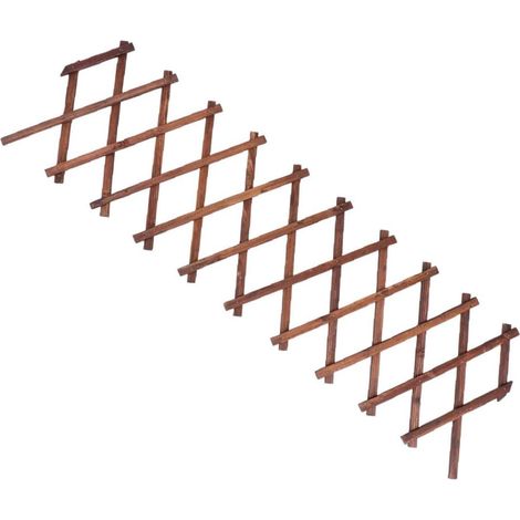Treillis Robuste Jardin Marron de en Carbonisé Bois Extensible Support Réutilisable pour Plantes Grimpantes et pour Clôtures et Murs de Balcon (1/5)