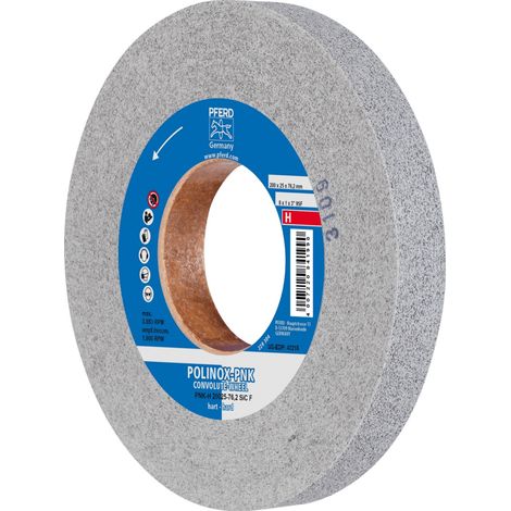 PFERD TOOLS POLINOX Gewickeltes Vlies-Rad PNK Ø 200x25 mm Bohrung-Ø 76,2 mm Hart SIC Fein für Finish