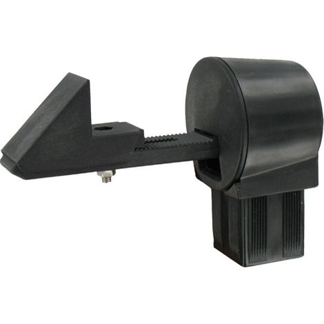 Store Menuiserie – Arrêt automatique composite noir pour portail battant – Tête ajustable – Fixation par clips – Épaisseur 28 à 86 mm – Fabrication française