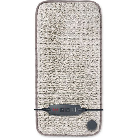 Beurer 20047 Termoforo XXL HK 126 XXL Nordic 3 livelli di temperatura Cavo rimovibile Lavabile in lavatrice 30 °C colore Taupe