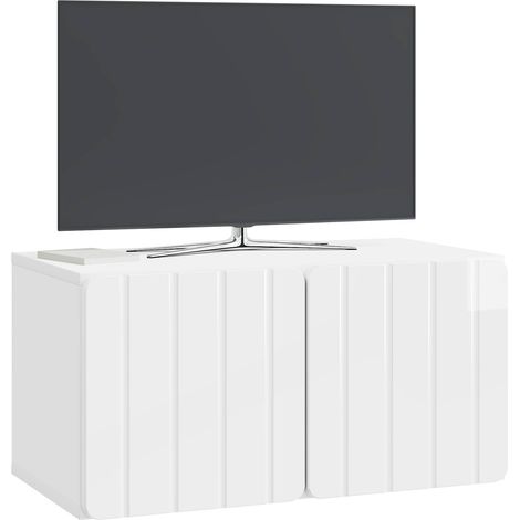 Maison Exclusive - Wandmontierter TV-Schrank Hochglanz Weiß 59,5