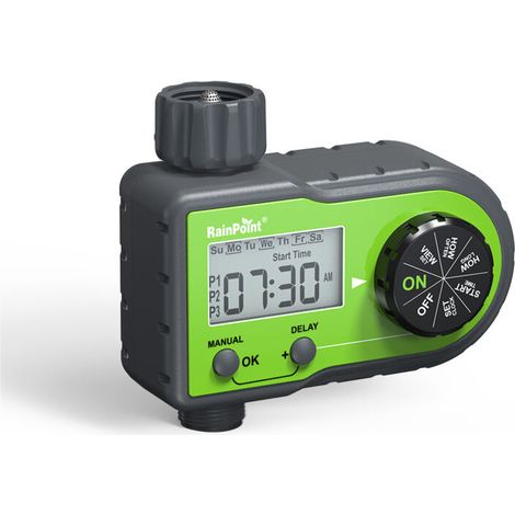 Minuteur Arrosage Automatique Jardin, Écran LCD, Modes Manuel et Auto, Installation Facile, Programmateur Eau Extérieur (1/4)