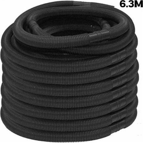 Tuyau solaire pour piscine, accessoire de nettoyage, divisé en sections de 105 cm, noir, diamètre 32 mm, longueur 6 m (1/5)