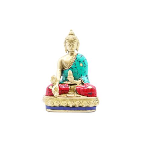Figure de Bouddha en Laiton - Mains vers le bas - 11,5 cm- Vendu par 1 (1/4)