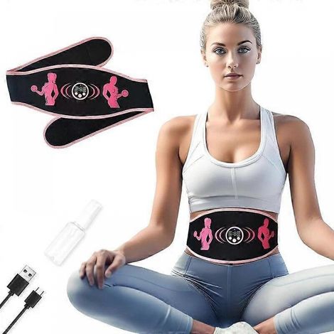 EMS-Muskelstimulationsgürtel zur Gewichtsreduktion, elektrisches Bauchmassagegerät, Unterstützung bei Muskelaufbau und Gewichtsverlust, Unisex-Fitness-Vibrationsgürtel mit Konnektivität - AquaForge