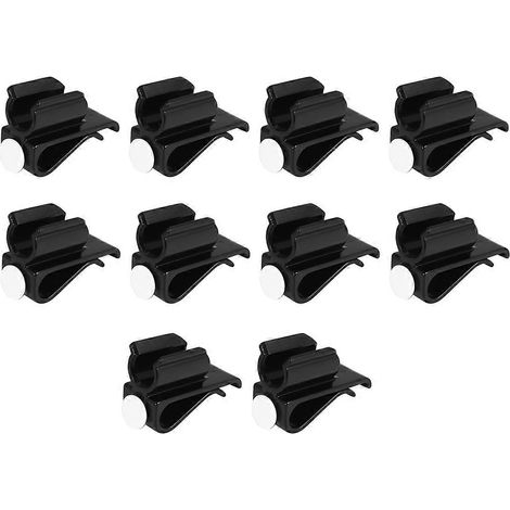 Lot de 10 clips pour sac de golf avec support de putter. organisateur en plastique noir résistant. (1/5)