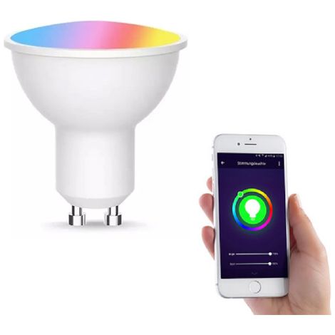 Ampoule GU10 LED connectée RVB 4,8W 380 lm (1/2)