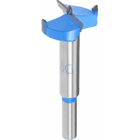 ZVD Brocas Forstner de 32 mm, broca de carburo de tungsteno para sierras de corona de madera, perforación de bisagras para carpintería (azul, gris) (1/4)