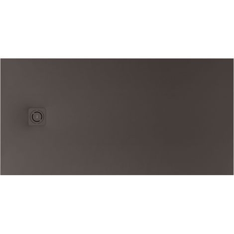 Receveur de douche extra plat en Stonex® Terran-N+Grille Twist - 1600x900mm - Café (1/2)