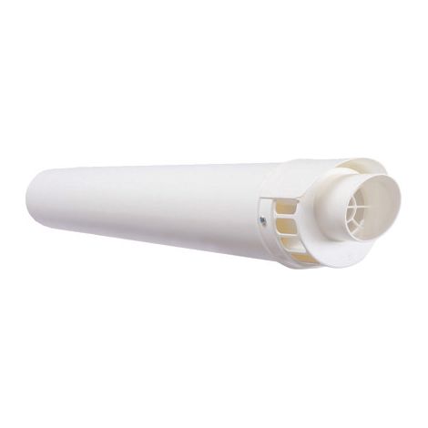 Kit ventouse horizontal 60/100 blanc - ATLANTIC