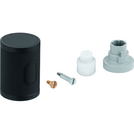 Grohe Absperrgriff mit Rändelstruktur für Grohtherm 1000 Performance, Phantom Black, 49160KF0 (1/2)