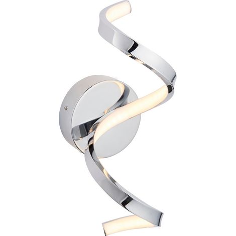Endon Astral Applique murale moderne à LED intégrée pour salle de bain, chrome, blanc chaud, IP44 (1/5)