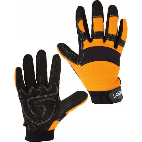 Schwarze und orangefarbene Sicherheitsarbeitshandschuhe L280110K 10 XL Lahti PRO (1/5)