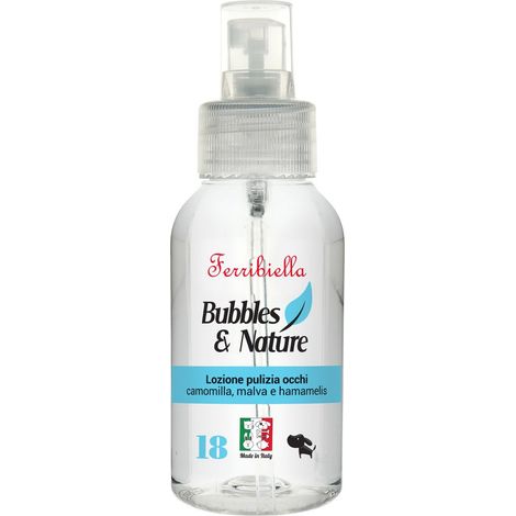 Lotion pour nettoyer les yeux des chiens à l'eau distillée de camomille, mauve et hamamélis 100 ml
