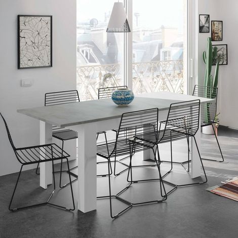 Tavolo Allungabile - 8 Posti Allungabile, Grigio Cemento, -, 190x90x78h cm Pucallpa (1/4)