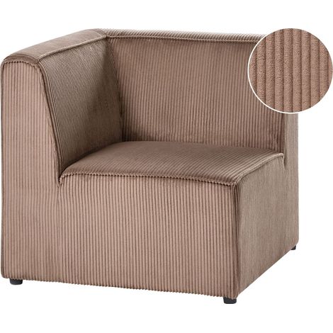 Modulo a un posto con angolo sinistro in velluto a coste sabbia beige Lemvig (1/5)
