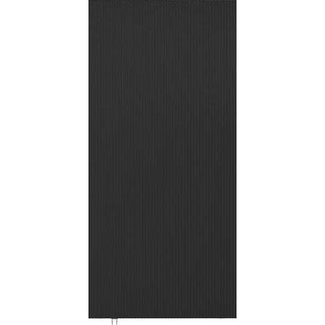 Porte coulissante en bois et MDF avec rail invisible - Strié noir - 83 x 210 cm - LORVISA (1/5)