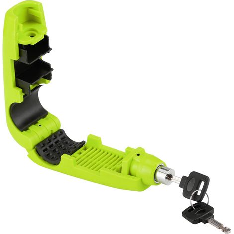 Poignée de sécurité antivol universelle pour guidon, frein et accélérateur, protection universelle pour moto, scooter et quad (vert) (1/5)