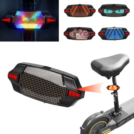 LED-Rücklicht für Fahrräder, anpassbare Animation per App, automatisches Bremsen und Abbiegen, Nachtsicherheitswarnung (1/5)
