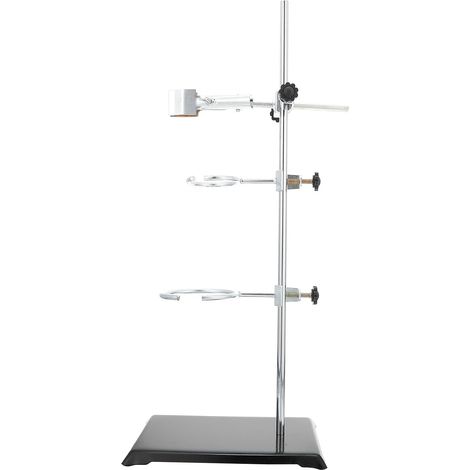 Support de Laboratoire Facile à Assembler en Fer Argenté et Pratique à Transporter pour Expériences de Chimie et Physique (1/5)