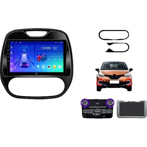 Autoradio, touchscreen, compatibilità con smartphone, compatibile con Renault Captur/Clio QM3 2013-2020 wireless, G5 4G 64G Style C (1/2)