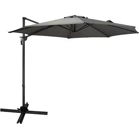 Parasol décentré - Aluminium - Gris Anthracite - D3m ESSENCIEL GREEN