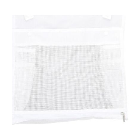 Organisateur de Jouets de Bain pour Enfants avec Filet - Grand Sac de Rangement Étanche à Fermeture Éclair - Blanc (1/5)