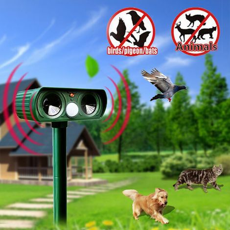 Répulsif pour animaux à ultrasons répulsif pour animaux avec détecteur de mouvement solaire pour jardin (1/4)