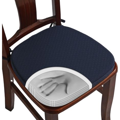 1 Coussin de chaise, Mousse à mémoire de forme, Jacquard, Antidérapant, Amovible, Pour cuisine et salle à manger (1/5)