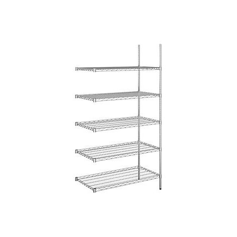 kaiserkraft  Scaffale grigliato in filo d'acciaio  cromato 