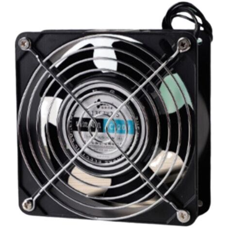 Ventilatore assiale per canna fumaria, con pale in metallo resistente alle alte temperature, silenzioso, universale, 120 x 120 x 38 mm