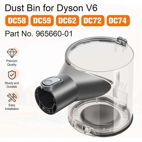 Compatible pour Dyson V6 Bac à Poussière Pièces Détachées DC58 DC59 DC62 DC74 Accessoire Conteneur Cuve Rechange pour Aspirateur Accessoires Dustbin (1/3)
